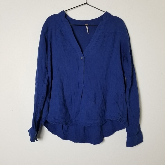 Free People Sapphire Changing Horizons Pullover Blouse - Picture 5 of 7